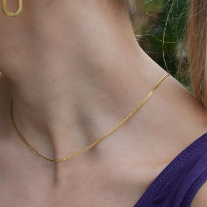 JOSEFA Gold: Mini Textured Dainty Gold Chain