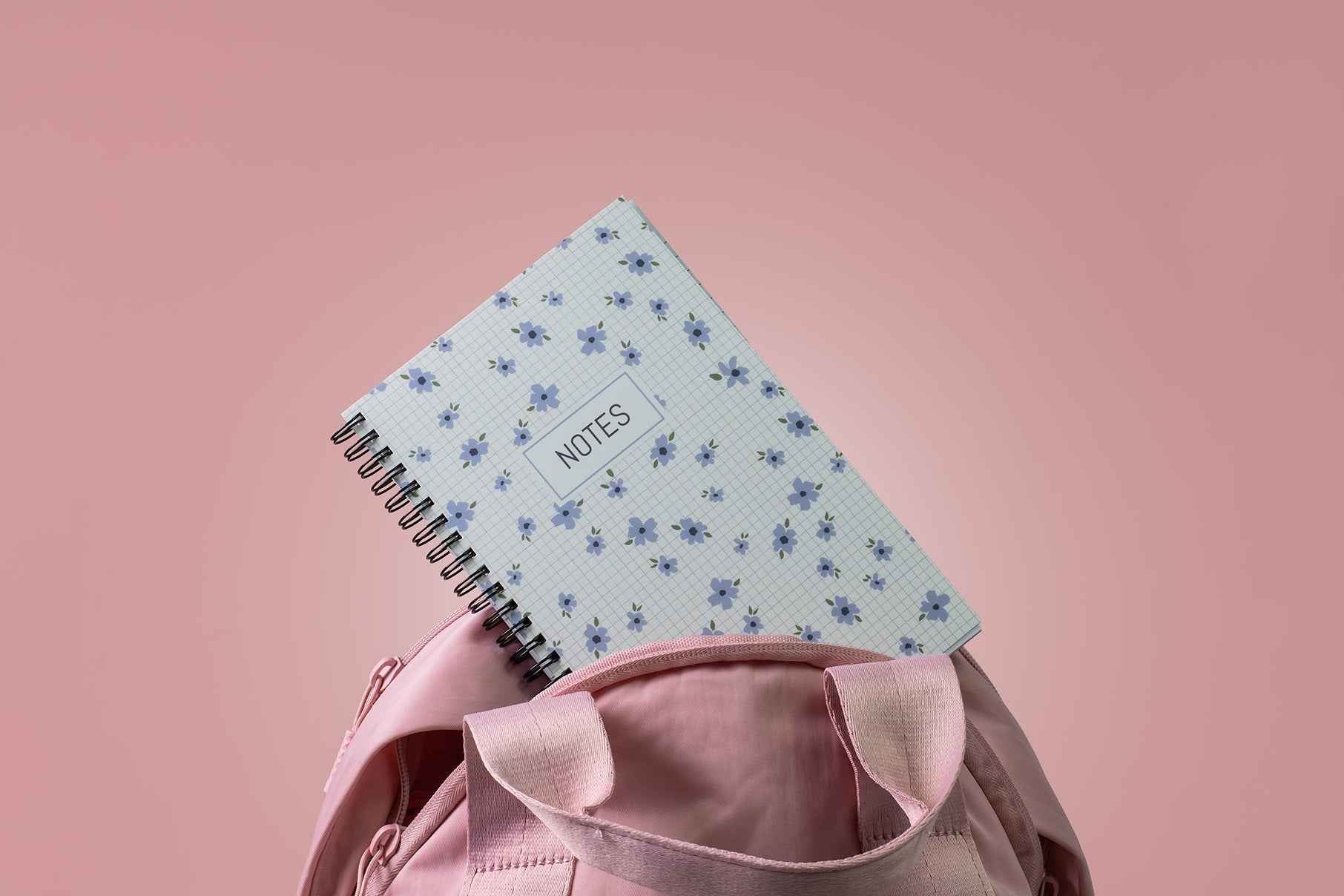 Purple Simple Floral Notebook