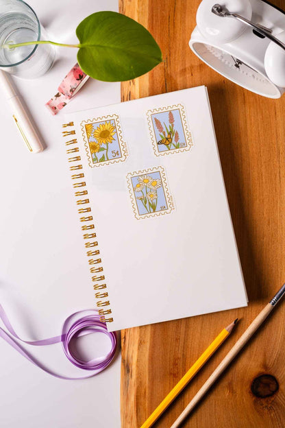 Lavender Postage Stamp Matte Vinyl Sticker