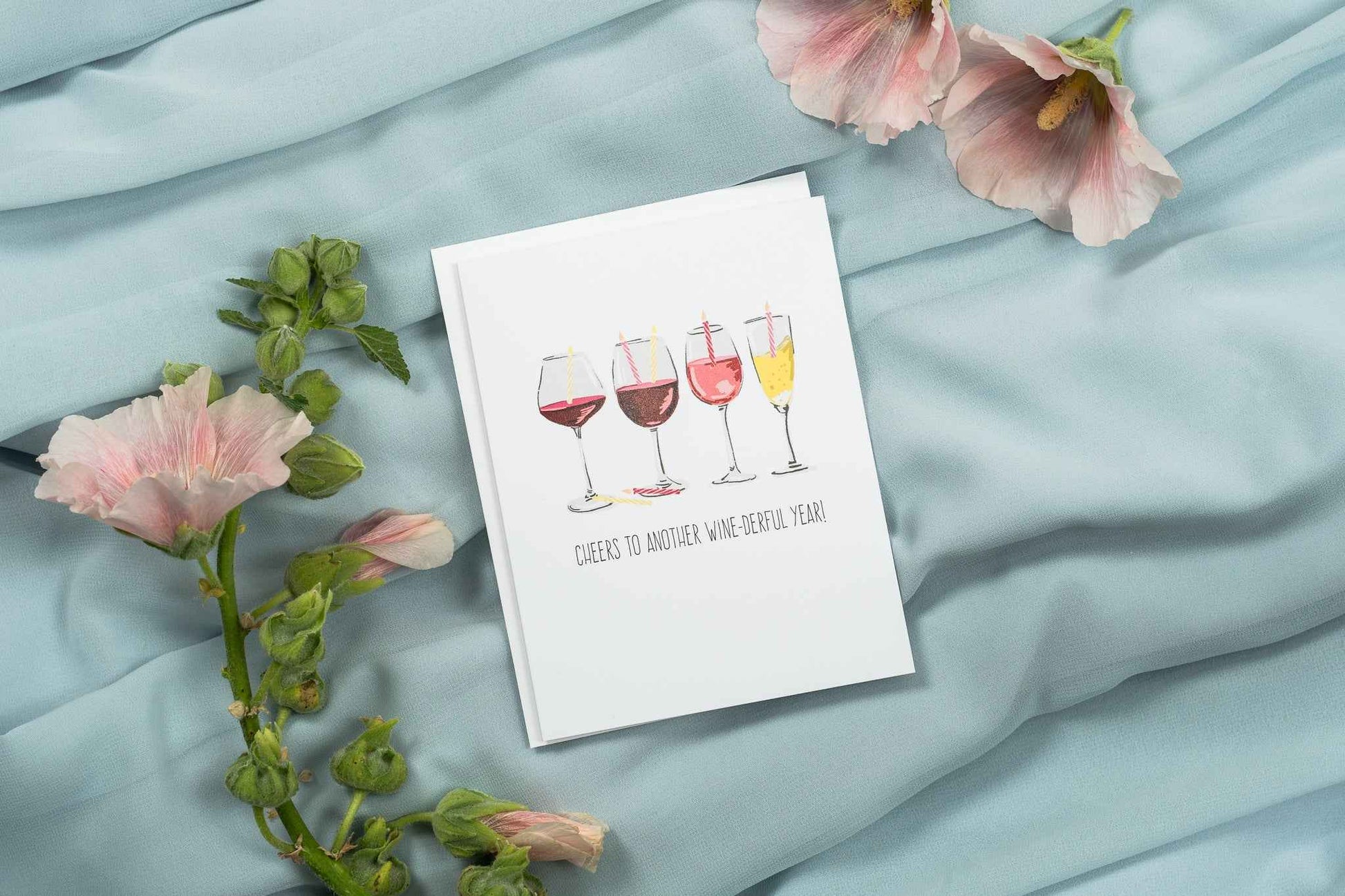 Cheers To Another Wine-derful Year! - Greeting Card