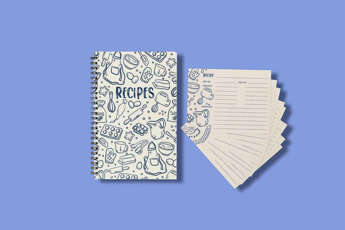 Tan Baking Recipe Cards