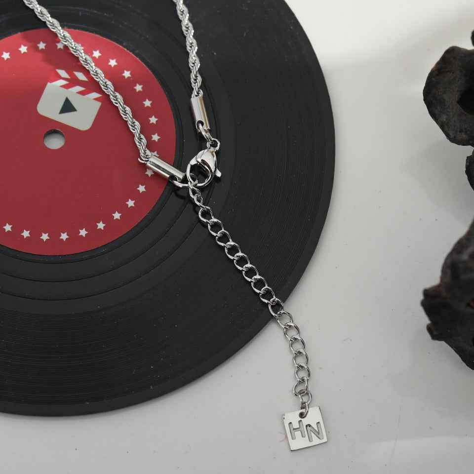 KIRA: Rope Chain Silver Necklace 24 Inches