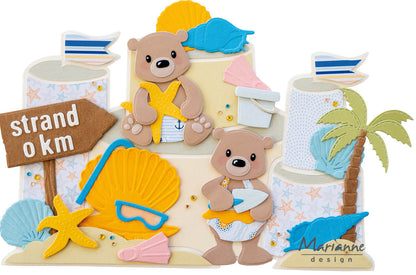 Marianne Design Craft Stencil - Sandcastle By Marleen