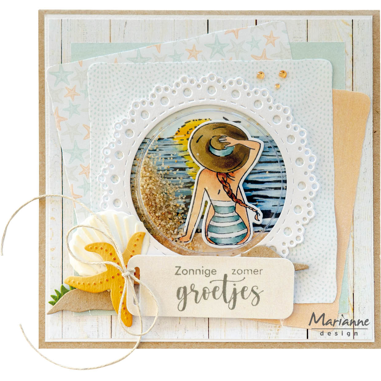Marianne Design Clear Stamp & Die Set - Beach Girl