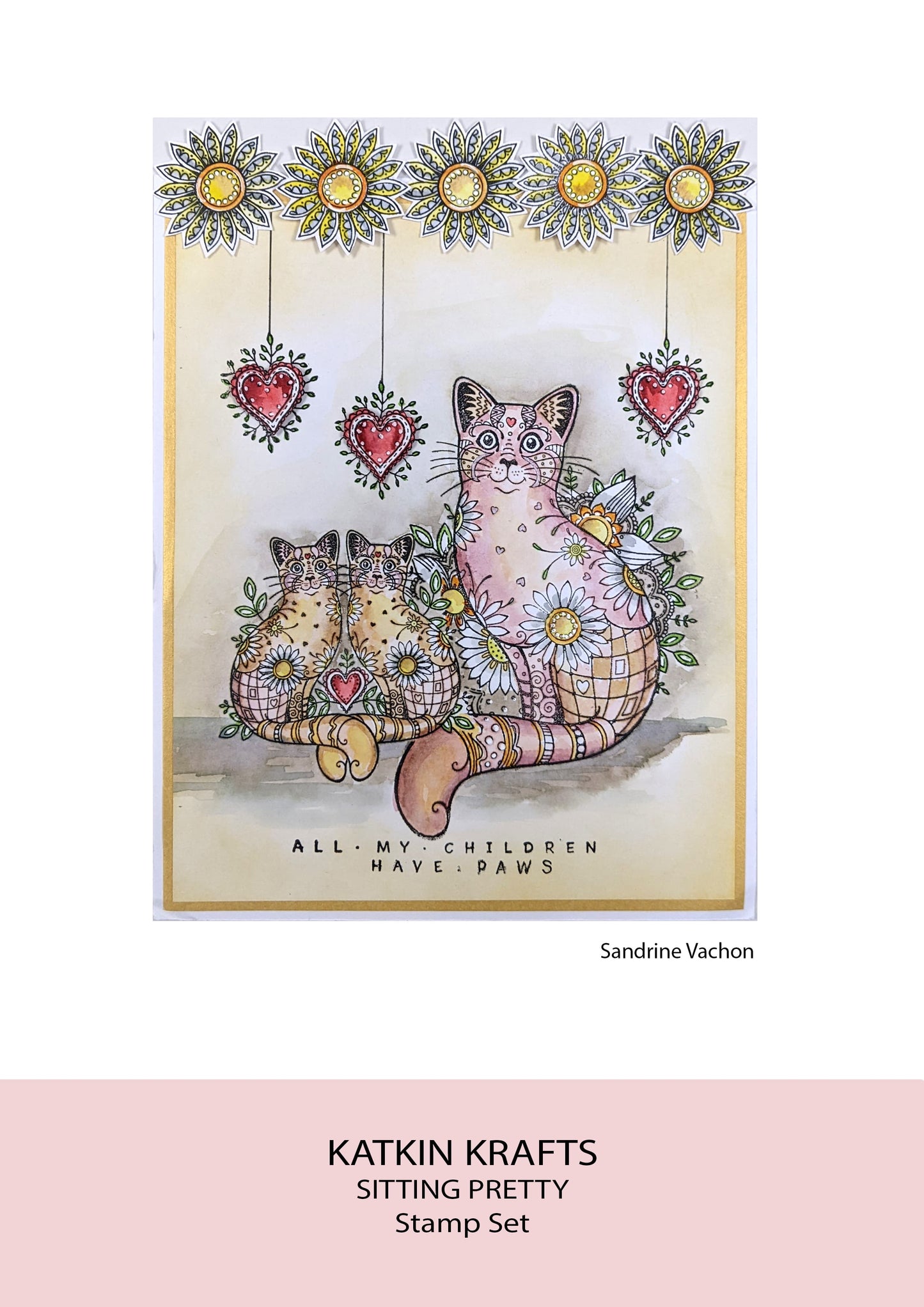 Katkin Krafts Sitting Pretty 6 in x 8 in Clear Stamp Set