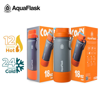 AquaFlask Kids FlipSip 532mL (18oz) Water Bottles