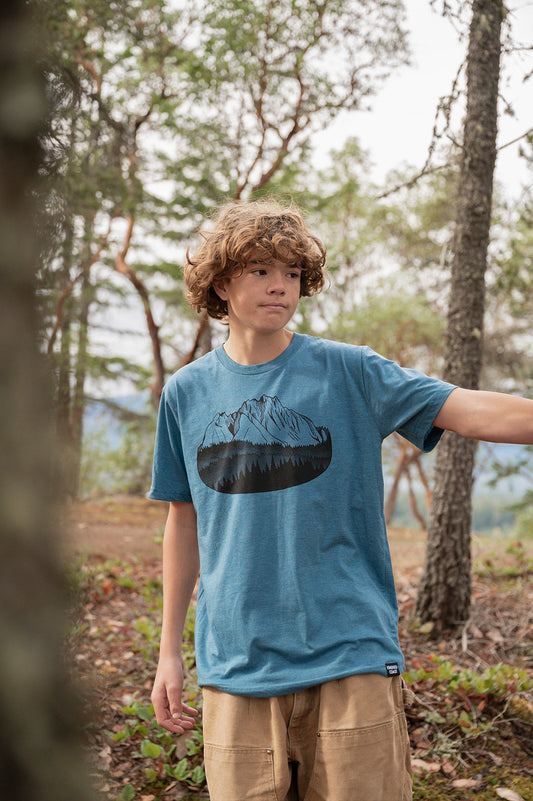 FLOATING ISLAND - Unisex Eco Tee - Heather Teal