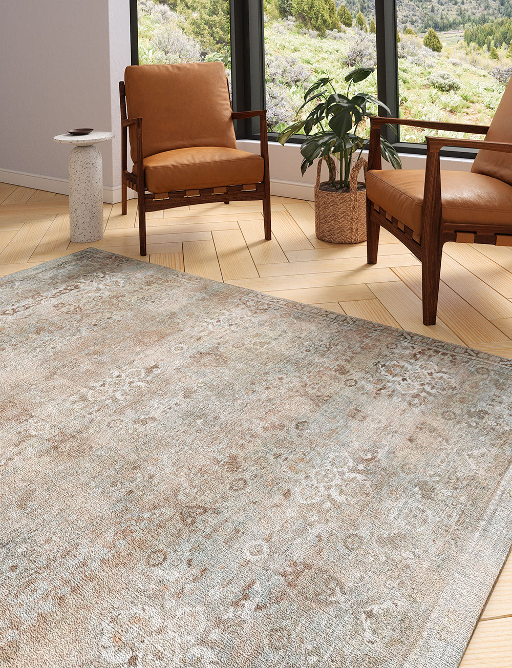 Teppich Kissara Beige Blau