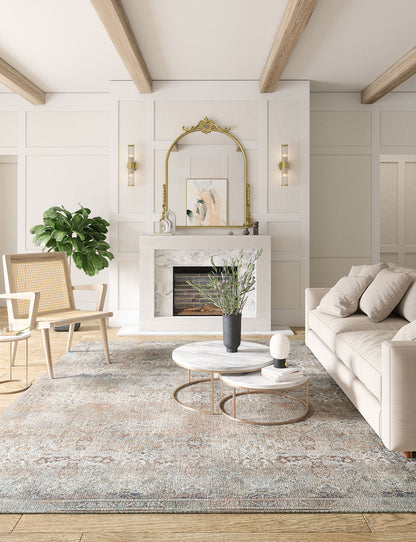 Teppich Kissara Beige Blau