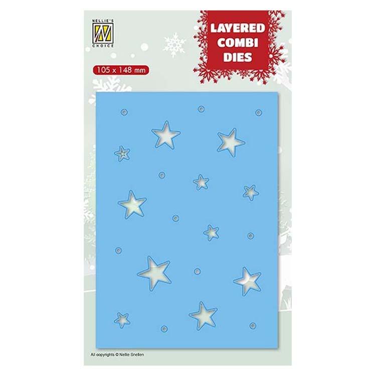 Nellie's Choice Layered Combi Dies Rectangle Stars C