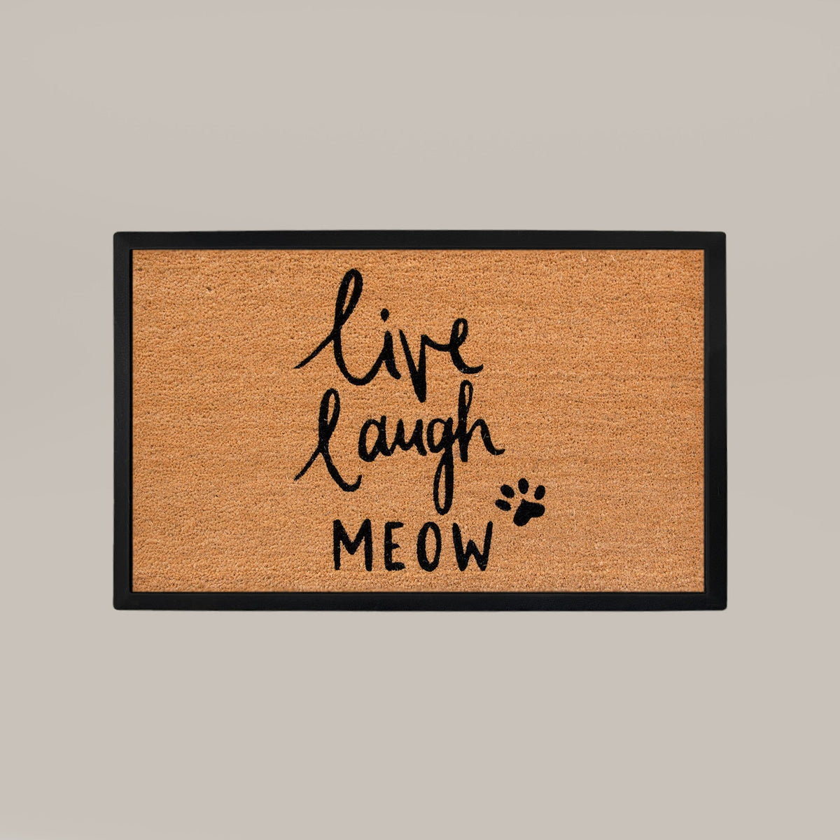 live laugh meow rectangular doormat set