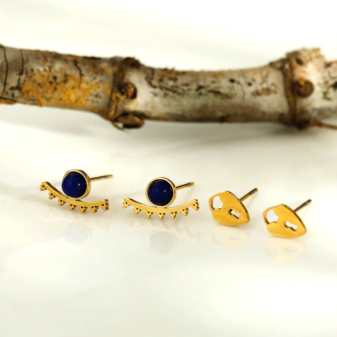 LYDIA 2-Pair Stud Earrings Set