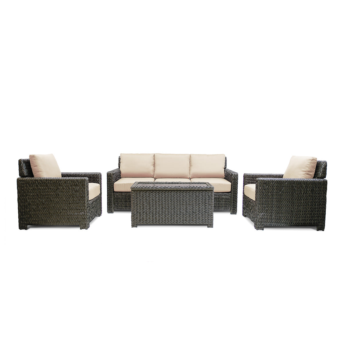Laguna Point 4-Piece Wicker Outdoor Modular Conversational Set - AURABAGS SHOP