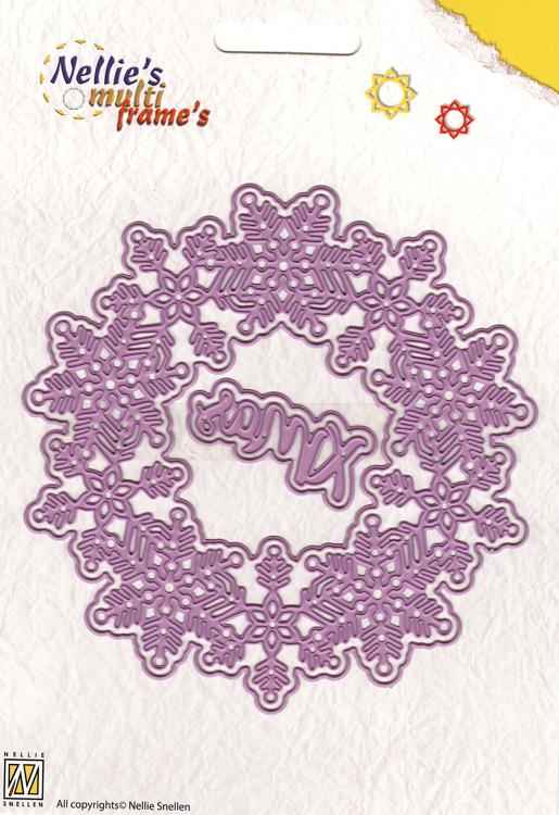 Nellie's Choice - Multi Frame Die Set- Christmas Snow Flake Circle