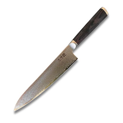 Miyako SUS 210mm Gyuto Knife | 33 Layer Damascus Steel Blade – Made in Japan