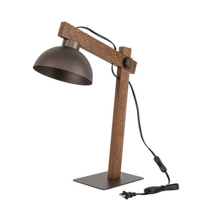 OSLO Brown Scandinavian Table Lamp for Bedroom & Nightstand