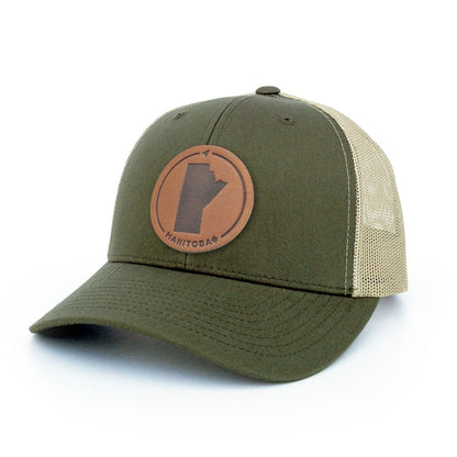 Manitoba Leather Patch Trucker Hat