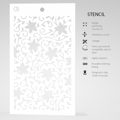 Ciao Bella Texture Stencil 5"x8" Corinth