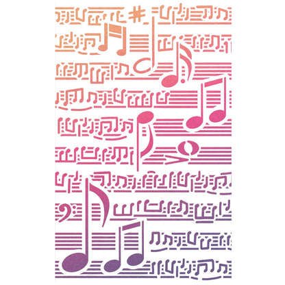 Ciao Bella Texture Stencil 5x8 Musical Score