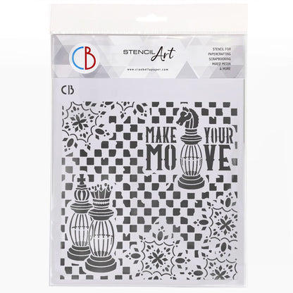 Ciao Bella Texture Stencil 8x8 Make Your Move