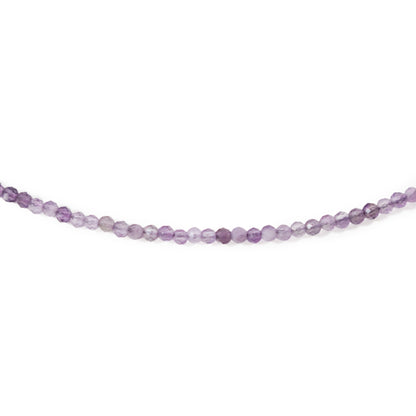 Amethyst Bead Necklace - 2-3mm