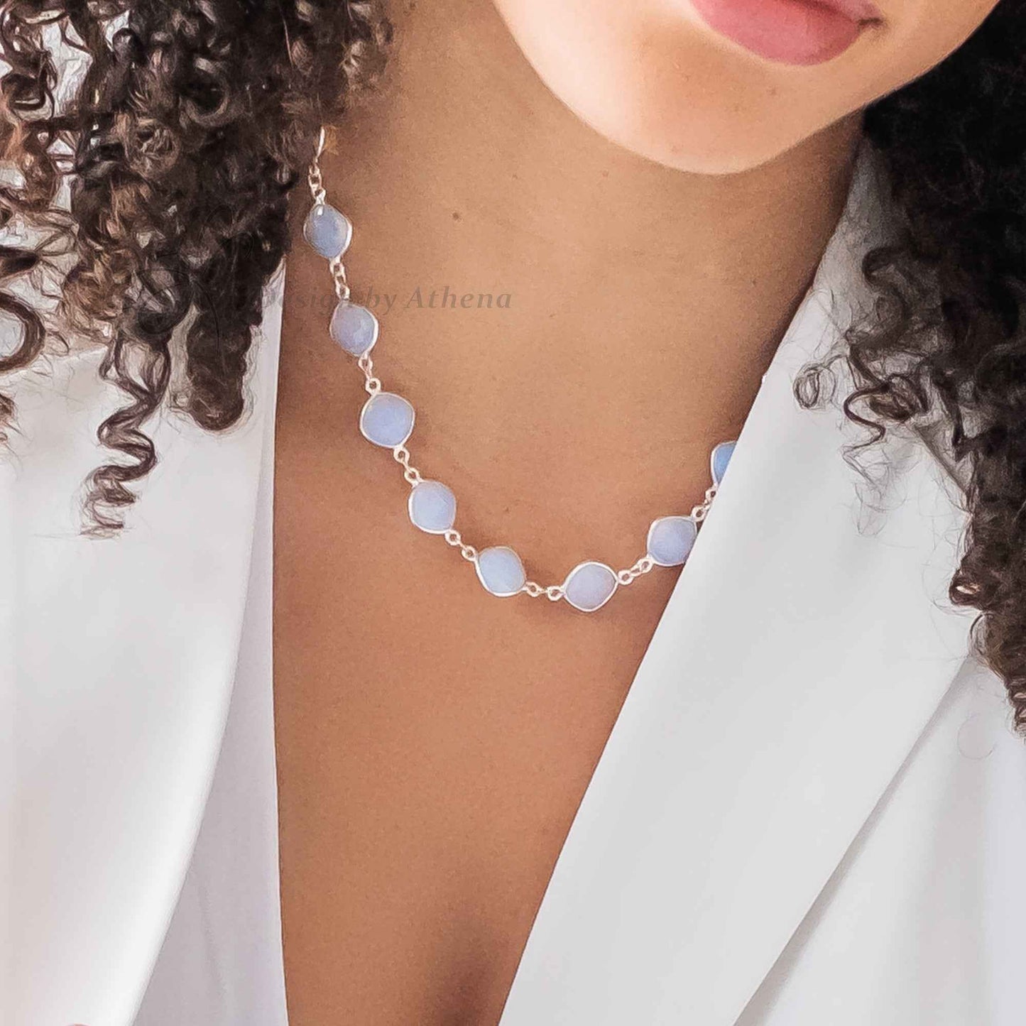 Moonlit Drift — Opalite Necklace in Sterling Silver