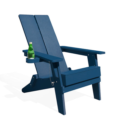Adirondack Polymer Outdoor Folding Chair with Cupholder - AURABAGS SHOP