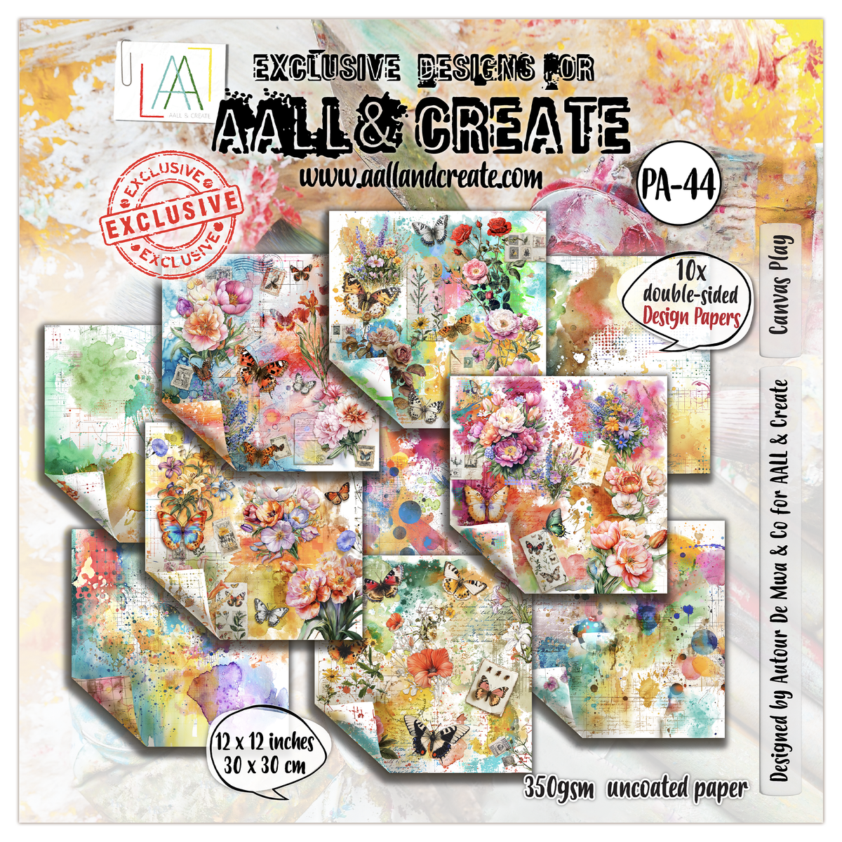AALL and Create - 12x12 Design Paper - Canvas Play