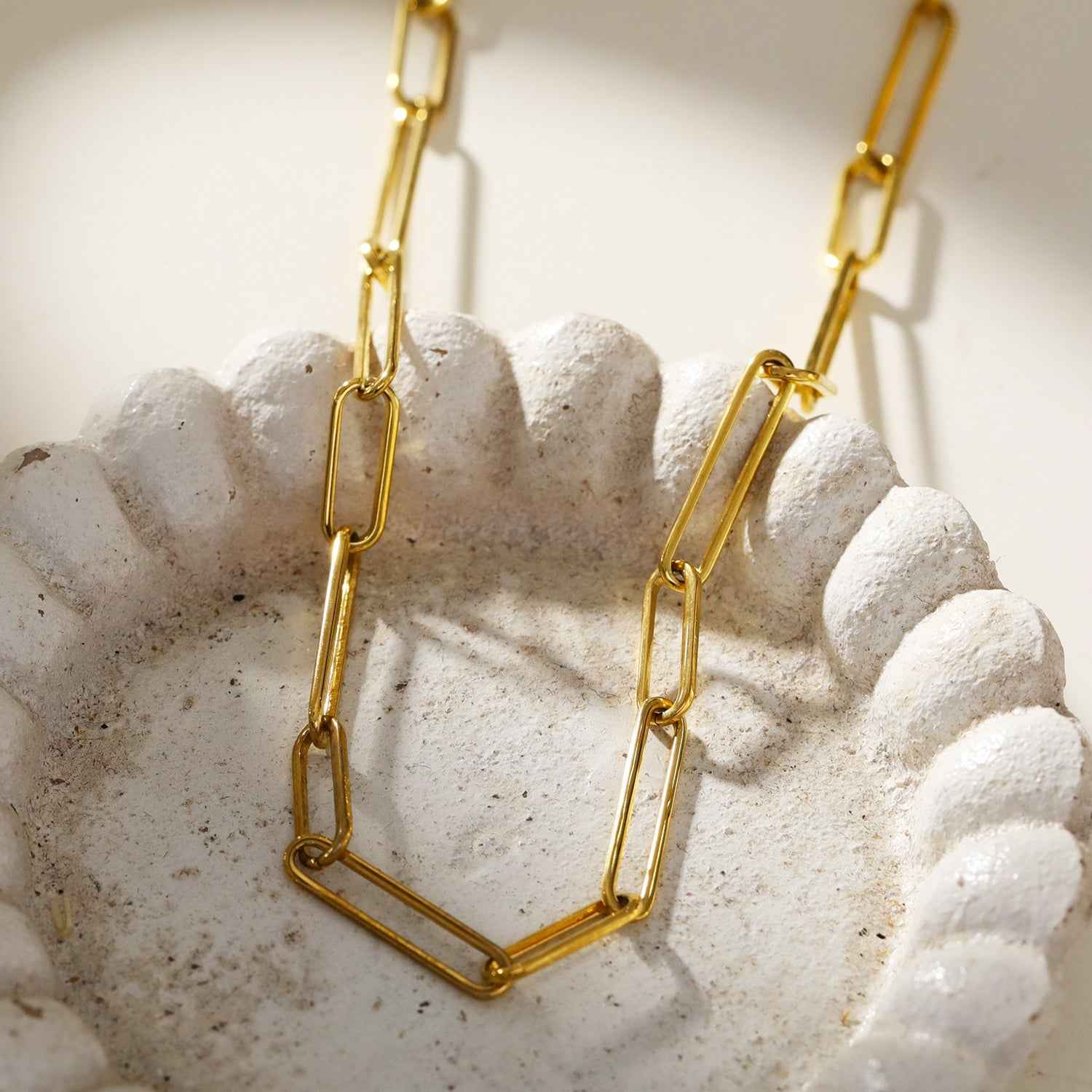CIRCE: Long & Short Contemporary Paper-Clip Combo Necklace