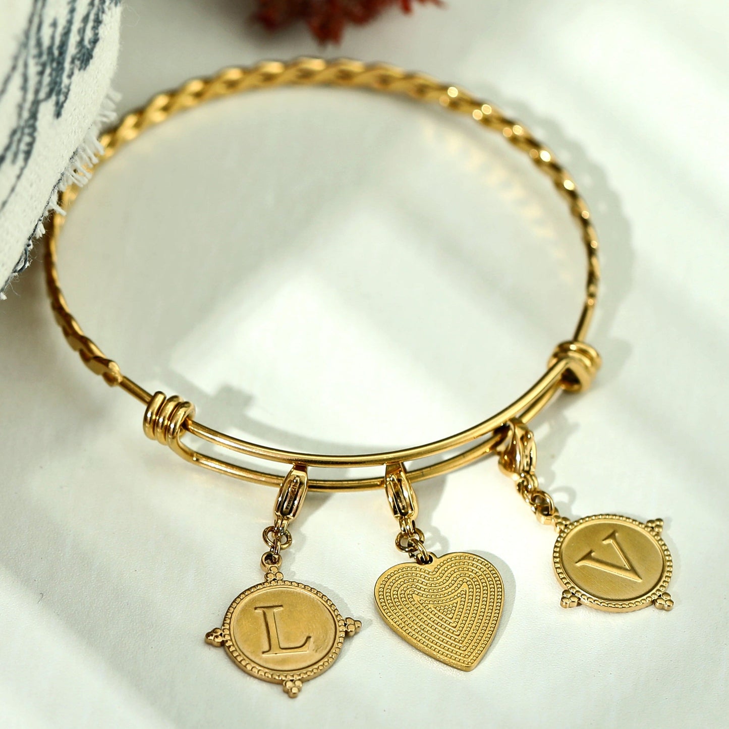 Gold Ornate Alphabet Letter Charms (A–Z) for Necklaces & Bracelets