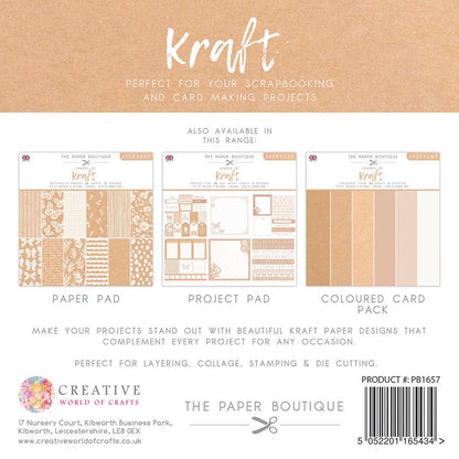 The Paper Boutique Everyday - Shades Of - Kraft 8 in x 8 in Pad