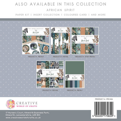 The Paper Boutique African Spirit 8 in x 8 in Embellishments Pad