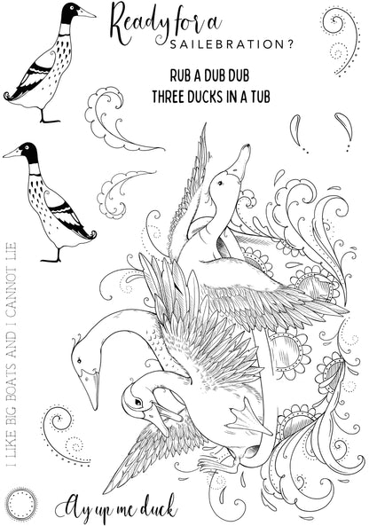 Pink Ink Designs Rub A Dub Dub 6 in x 8 in Clear Stamp Set