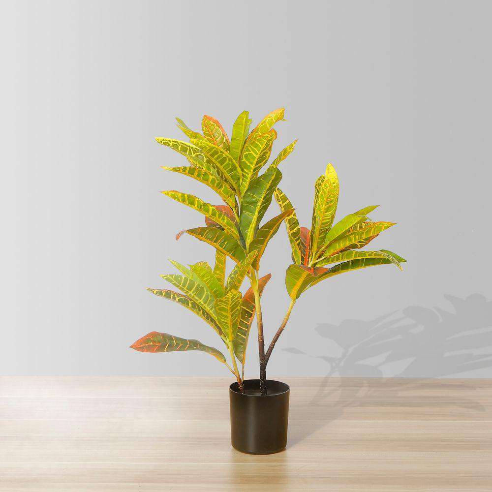 Pinto Artificial Crotons Potted Plant 22"