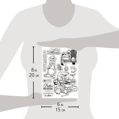 Ciao Bella Clear Stamp Set 6"x8" The City Mouse