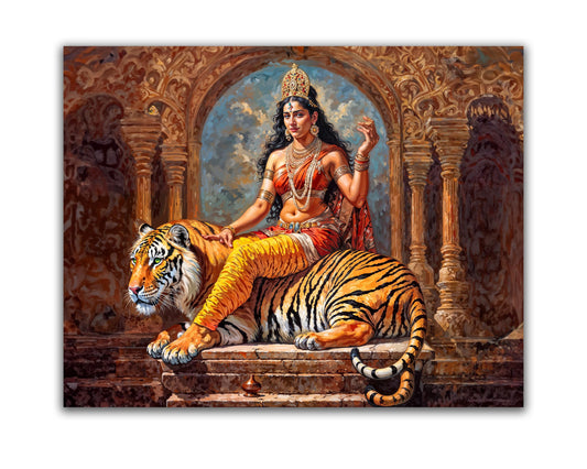 Wandkunst – Leinwandbild Parvati – Indische Kunst