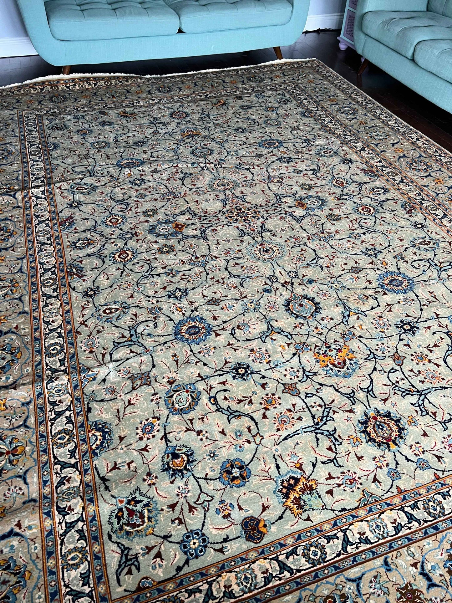 Persian Kashan Rug | 13’ 2” x 9’ 9”