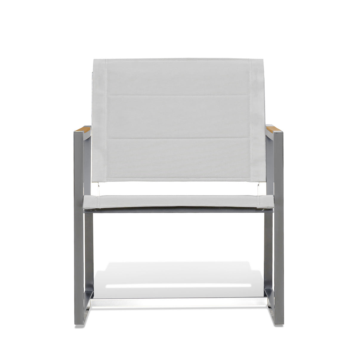 Pine Stainless Steel & Teak Outdoor Sling 2 Chairs Bistro Set - AURABAGS SHOP