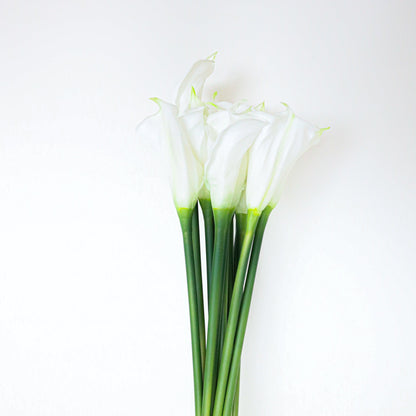 Lawi Künstlicher weißer Calla-Lilien-Strauß 63,5 cm x 25,4 cm (12er-Set)