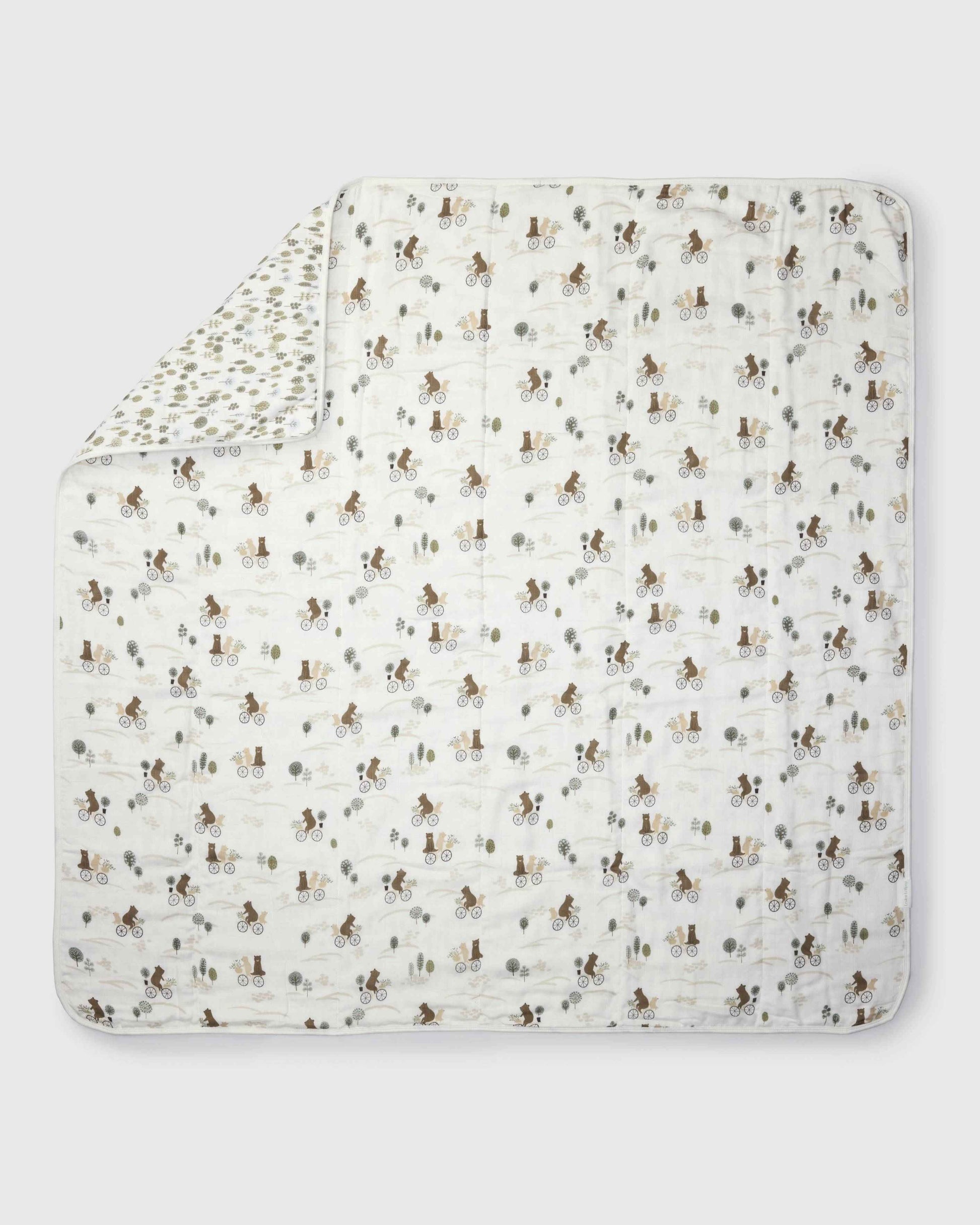 Muslin Quilt - Bears on Bikes