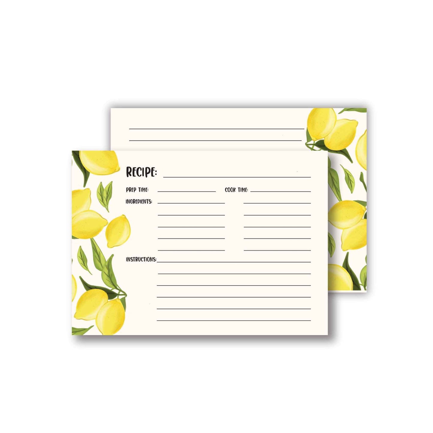 Lemon Recipe Cards - 8 PK