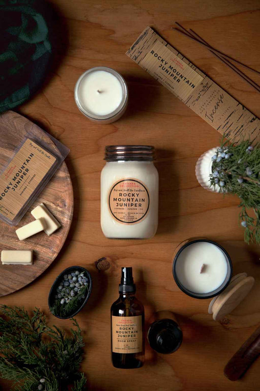 Rocky Mountain Juniper:  14oz Soy Candle