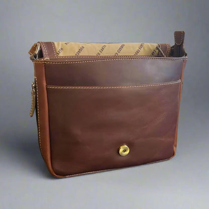 Rugged Earth Full Grain Leather East-West Organizer Bag