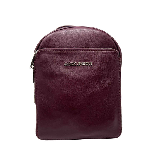 Sac à dos en Cuir Aubergine, Alice