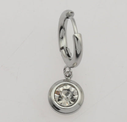 SAMIRA Zirconia Silver Hoop Earrings