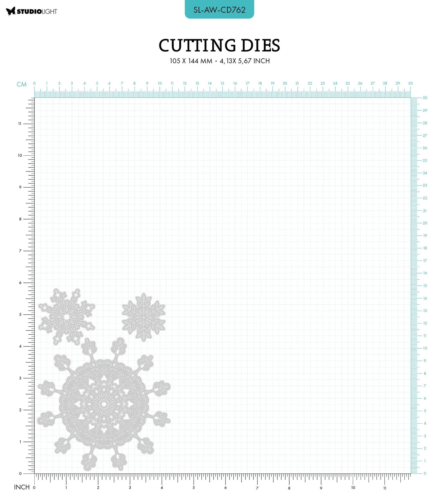 SL Cutting Dies Snow Mandalas Artic Winter 105x144x1mm 3 PC nr.762