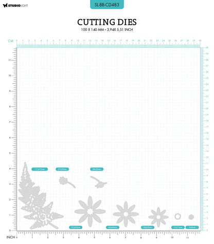 SL Cutting Die Fresh As A Daisy Blooming Butterfly 98x139x1mm 9 PC nr.483