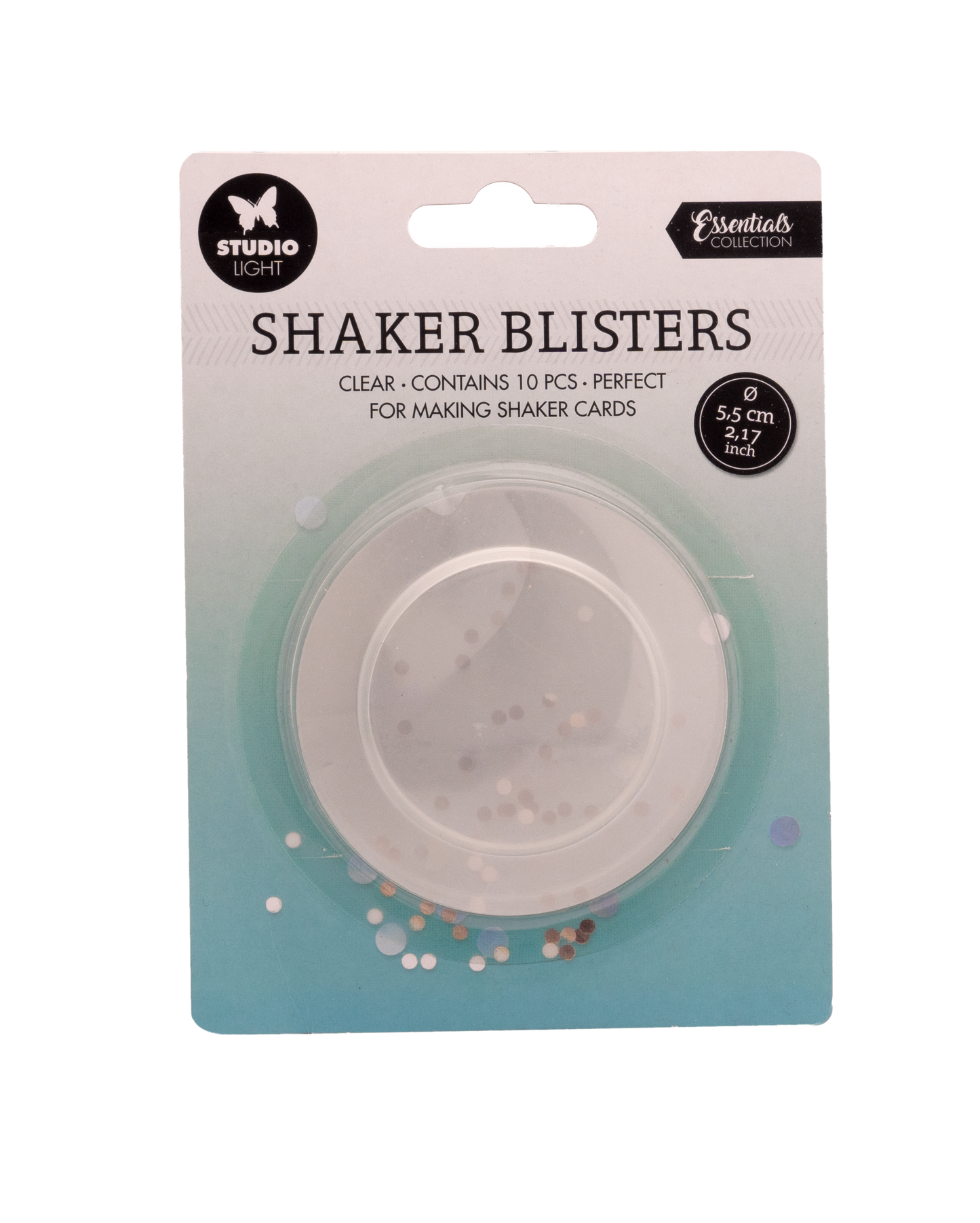 SL Shaker Window Blister Round Essentials 55x55x5mm 10 PC nr.01