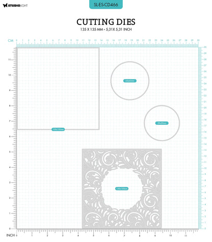 SL Cutting Die Swirl Frame Essentials 135x135x1mm 4 PC nr.466