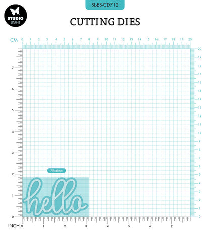 SL Cutting Die Hello Essentials 105x100x1mm 2  PC  nr.712